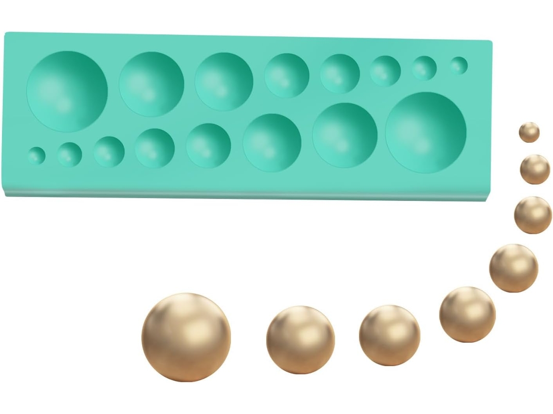 Molde De Silicone Pérolas, Moldes Redondos Chocolate - Pacote Com 2 Moldes