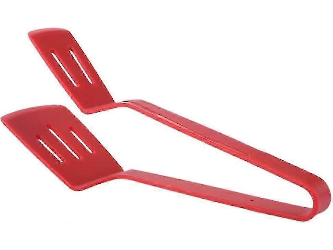 Pinças de silicone para cozinhar, pinças para servir, pinças de aço inoxidável para grelhar, espátula vermelha Slowmoose