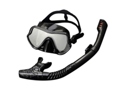 Conjunto Snorkel Seguro Ajustável Anti deslizante Unissex Preto