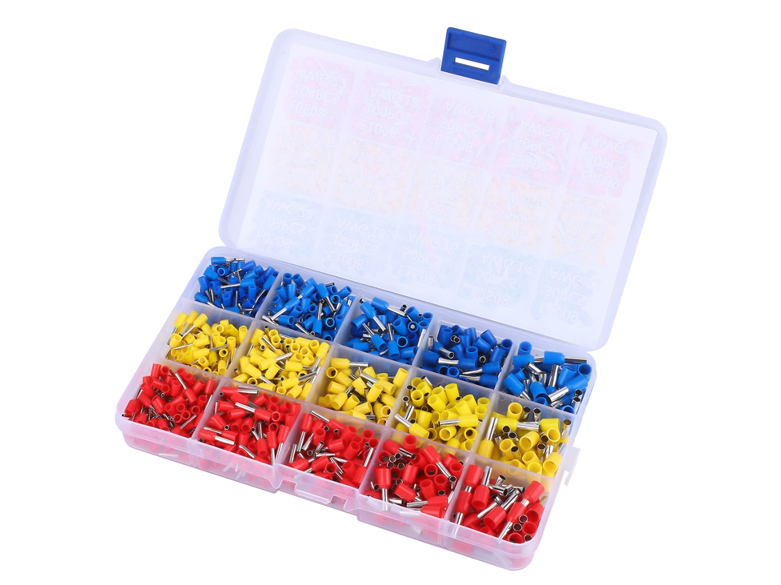 Kit De Conectores Crimpados Isolados Laxiscreed Para Cabos 22-12awg, Com 1000 Peças