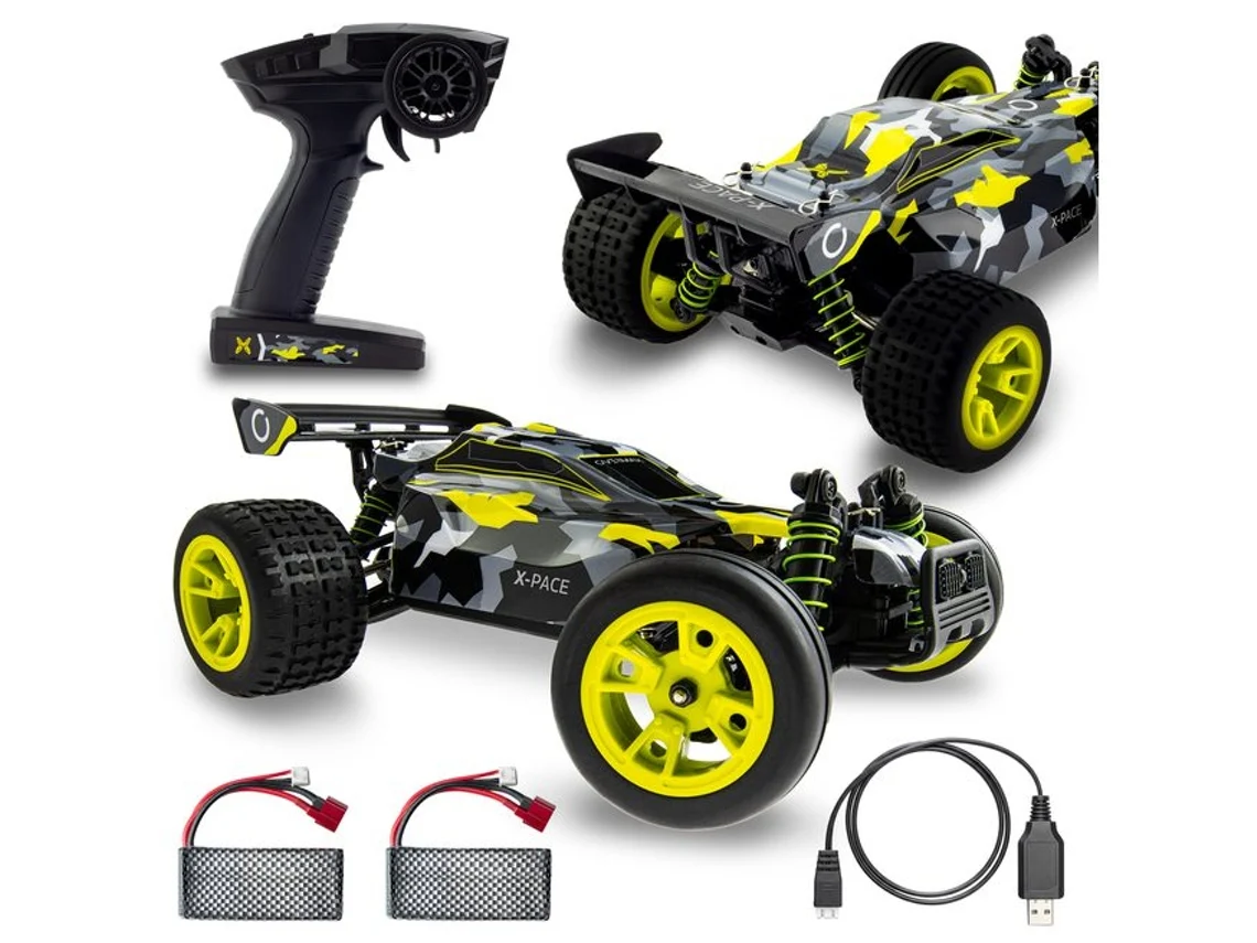 Carro Telecomandado Rc Overmax X-pace - Buggy 4x4 30kmh Led Drift Off Road Rtr 2x Baterias Verde