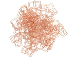 50-clipes De Papel Inoxidáveis, Resistentes, Em Metal Galvanizado, Pequenos Clipes Para Escritório, Escola E Casa, Cor
