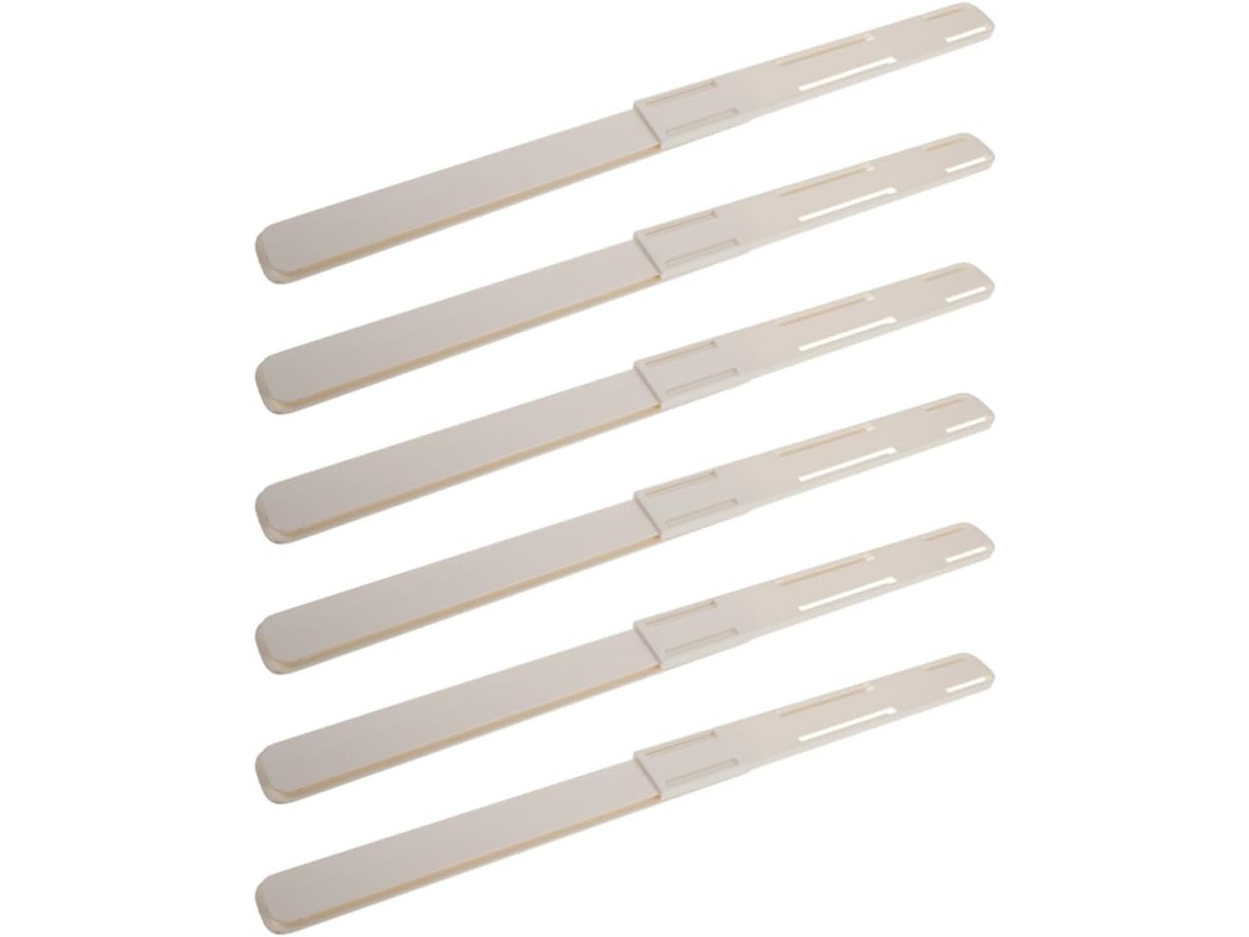 Conjunto De 6 Corrediças Ajustáveis Brancas Para Gavetas Armários, Fáceis De Instalar, Em Material Resistente, Ideais