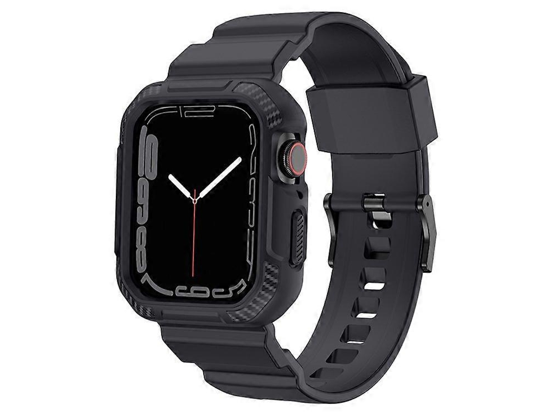 Pulseira De Relógio Tpu Compatível Com Apple Watch Series 9, 8, 7, 41 Mm / 6, 5, 4 Se Se Se (2023) 40 Mm / 3, 2, 1, 38 Mm Com Capa Facpoet (2022)