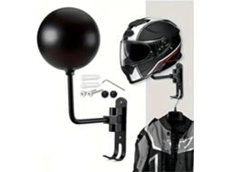 Suporte Giratório De 180° Para Capacete Motocicleta, Prateleira De Parede, Cabide Para Capacete E Jaqueta, Gancho De