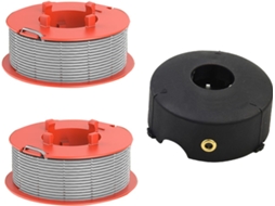 3 Bobinas Compatível Bosch F016800175 Fio Ø0,16cm 8m:2 Bobinas + 1 Tampa.