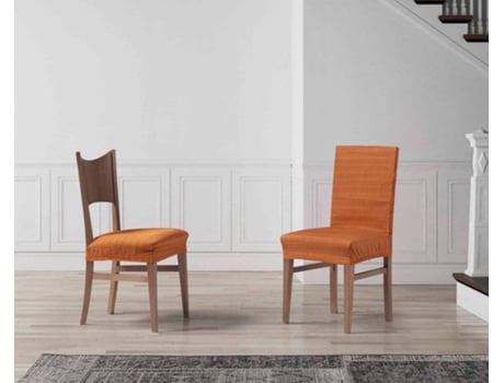 Capa Ajustável de Cadeira Completa ESTORALIS Vega Laranja (Póliester e Algodão - 40-55 x 40-50 cm)