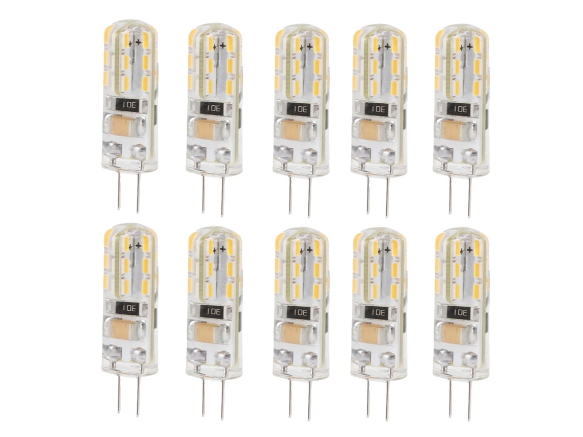 2026 10 Unidades de Bombilla Led G4 Base Doble Pie 1.5w Ac110v 110lm Silicona 6000k Luz Blanca para Iluminación de Paisaje Y Patio