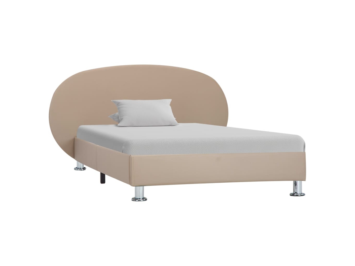 Bed Frame, Bed Frames Vidaxl Marrom Couro Artificial (100 X 200 Cm)