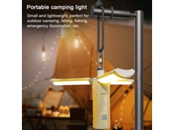 Lâmpada de Camping Plegável Recarregável com Power Bank
