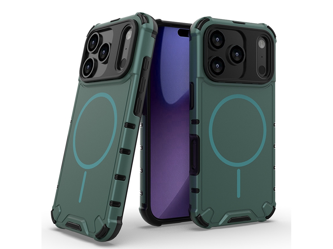 Capa Panoona Para Iphone 18 Pro Max , Compatível Com Carregamento Sem Fios Magnético Verde