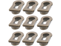 Angooily Conjunto De 10 Peças Protetores Fechadura Antigos Para Móveis, Em Liga De Zinco, Com Inserções Decorativas Que
