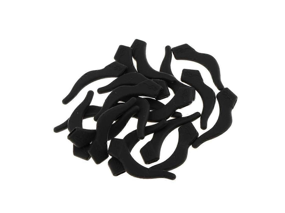 10 Pares de Pontas Óculos Silicone, Ganchos para Orelha, Suporte Óculos, Preto GOKOCO