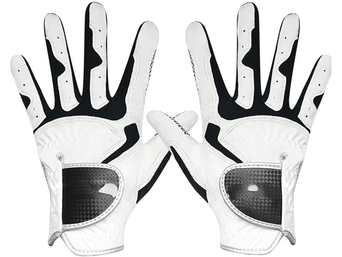 Luvas de Golfe Masculinas, um Par, 2 Opções de Cores, Sistema de Aderência Aprimorado, Frescas e Confortáveis