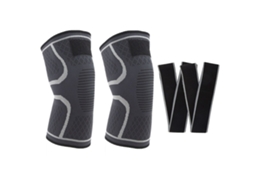Conjunto 2 Joelheiras Compressão Nylon Respirável Adulto Alívio Dor Suporte Proteção Durante Corrida M Pessoas 60 70 Kg
