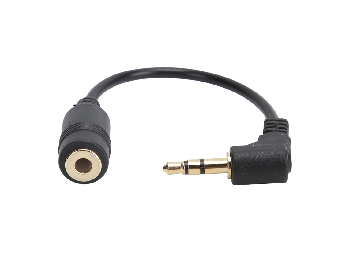 Cabo de Extensão Áudio para Fone Ouvido Rc045 com Ângulo 90 Graus, Conector Macho 3,5 Mm Fêmea AQUAFORGE