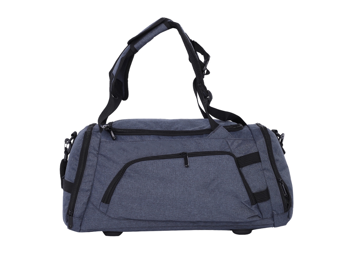 Mochila de viagem cinza escuro masculina para academia, treino, fitness, bolsa de ombro