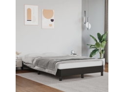 Vidaxl Estrutura De Cama 120x200 Cm Couro Artificial Preto