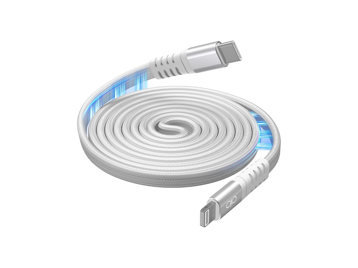 Cabo Magnético Reforçado Plano Usb c para Lightning 3a Power Delivery 60w 1.2m FORCE POWER