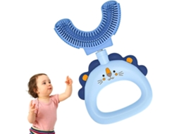 Escova de Dentes em Formato U, para Toda a Boca, Infantil com Cabeça L Impeza Completa, GOKOCO