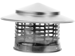 Chapéu em Aço Inoxidável em Formato de Chaminé, Prateado, para Uso Externo, Guarda chuva de Aço Inoxidável, 110 Mm, Proteção Contra Chuva. SFUSHOS