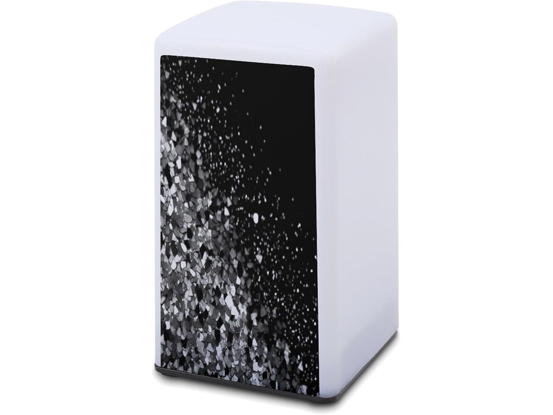 Luminária De Mesa A Bateria, Preta E Branca, Com Estampa Brilhante, Ideal Para Leitura Em Escritórios E Quartos, Protege