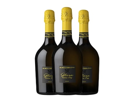 Espumante BORGO MOLINO Spumante Extra Dry Glera Extra Seco Marca Trevigiana (0.75 L - 3 Unidades)