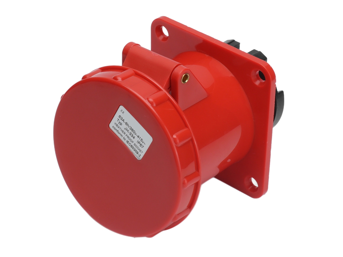 Conector Industrial À Prova D'água 4 Pinos, Tomada Aérea 380v‑415v 63a Ip67