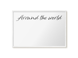Magnetic Wall Board Around The World For The Office Espelharte (60x40 Cm)