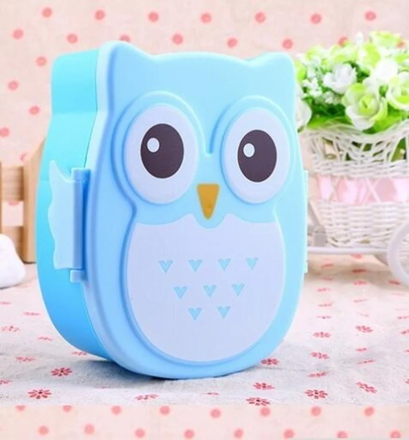 Lancheira Portátil Infantil (azul Claro) Com Talheres, Conjunto De Talheres Ecológico E À Prova De Vazamentos.