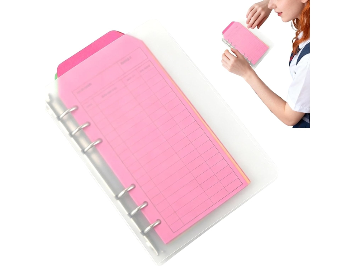 Pasta Organizadora Com 12-envelopes Para Dinheiro, Tamanho A6, 6-argolas, Organizador De Dinheiro Portátil Para Casa E
