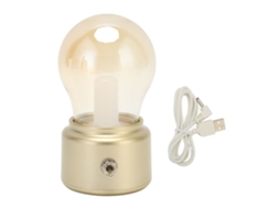 Aetheria lâmpada de Noite Vintage Mini Usb Recarregável de Bomba Dourada para Quarto Bar