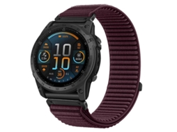 Bracelete para Garmin Nylon trançado com fecho de velcro interface metálica ameixa XIAOMOYU (20mm)