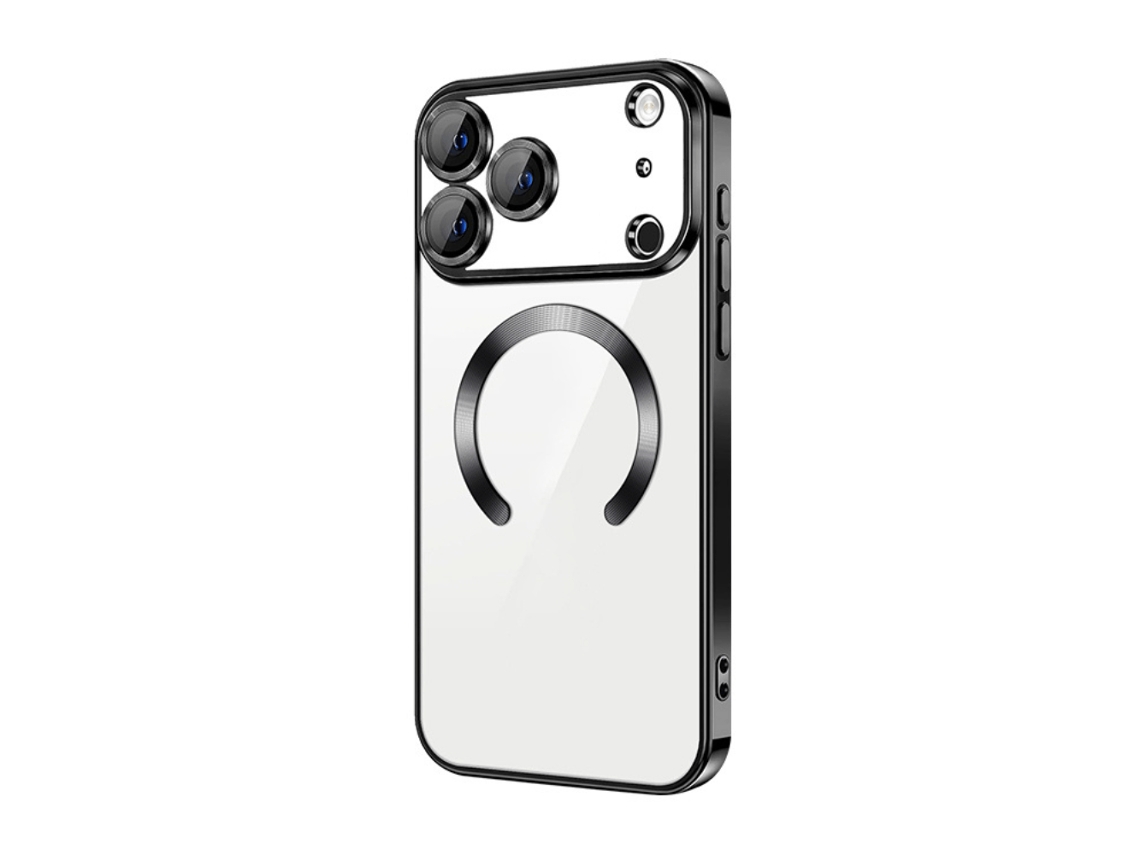 Capa Para Iphone 17 Pro Max - Capa Metálica Com Compatibilidade Magnética, Design Fino - Preta