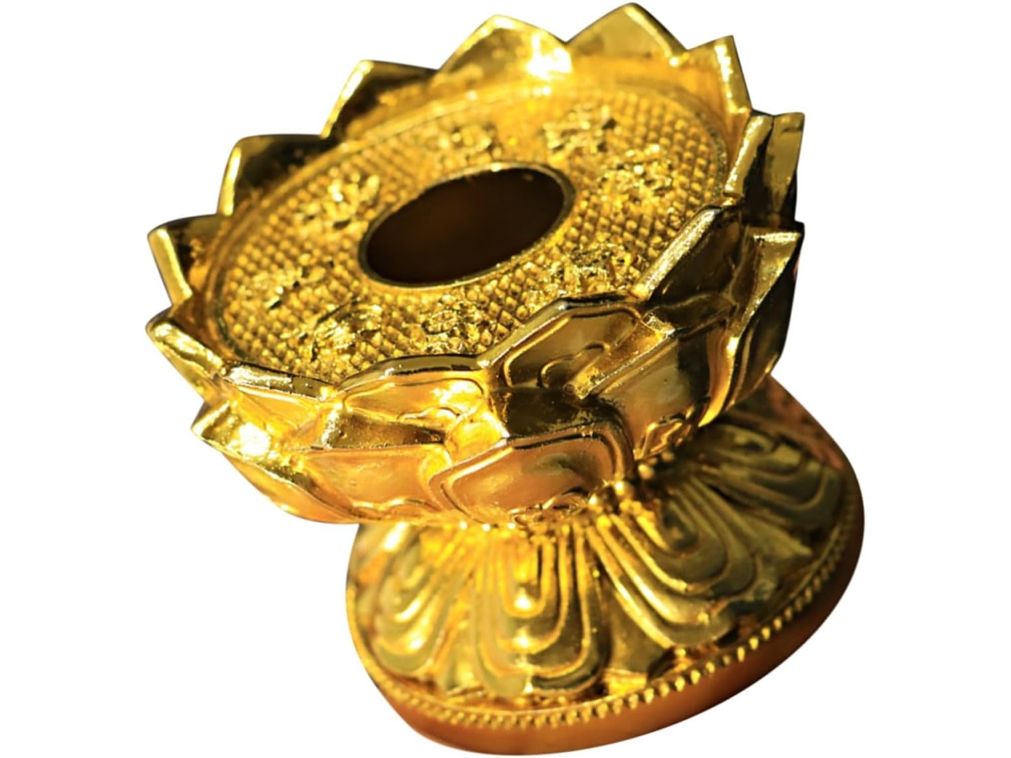 Suporte Portátil Oração Estável Formato Lótus Design Delicado Rodas Manuais Prático Elegante Roda Liga Ouro GOKOCO