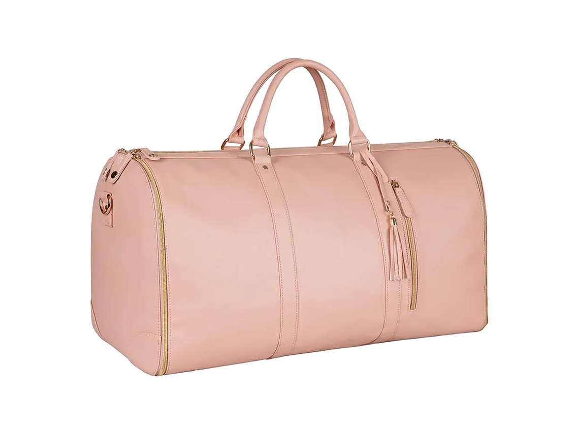Mala para roupas de grande capacidade impermeável 2 em 1 para viagens AQUAFORGE (rosa)