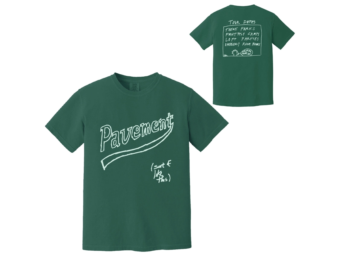 Pavement Vintage Tour Dates Green T shirt ROCKINSTONE Unisex Adults Best Sellers Size:m