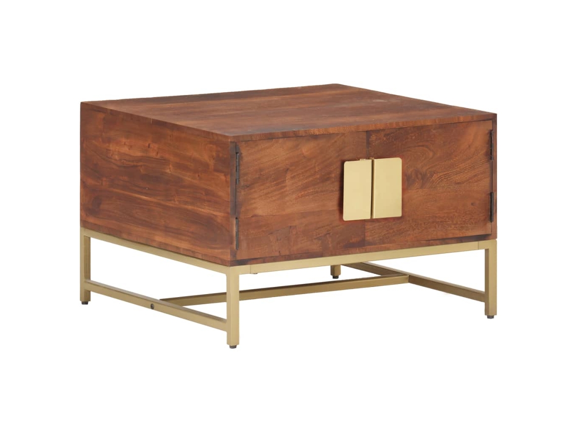 Vidaxl Mesa De Centro 67x67x45cm Madeira De Acácia Maciça Castanho Mel