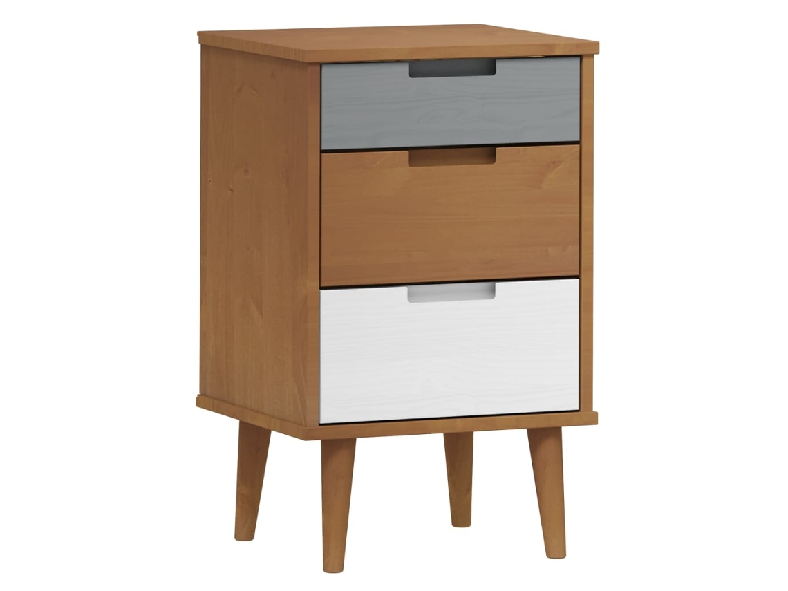 Bedside Cabinet, Bedside Cabinets Vidaxl Marrom Madeira De Pinho (n/a)