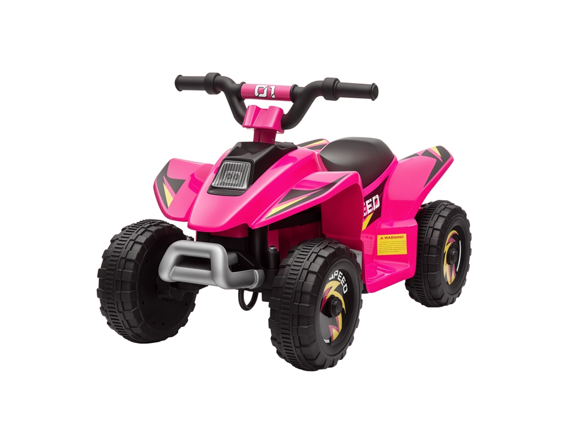 Quadriciclo 6v Para 18-36 Meses, Direção E Ré, 72×40×45,5cm, Rosa