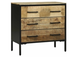 Vidaxl Buffet Com Gaveta 70 X 35 X 70 Cm Madeira De Mangueira Maciça