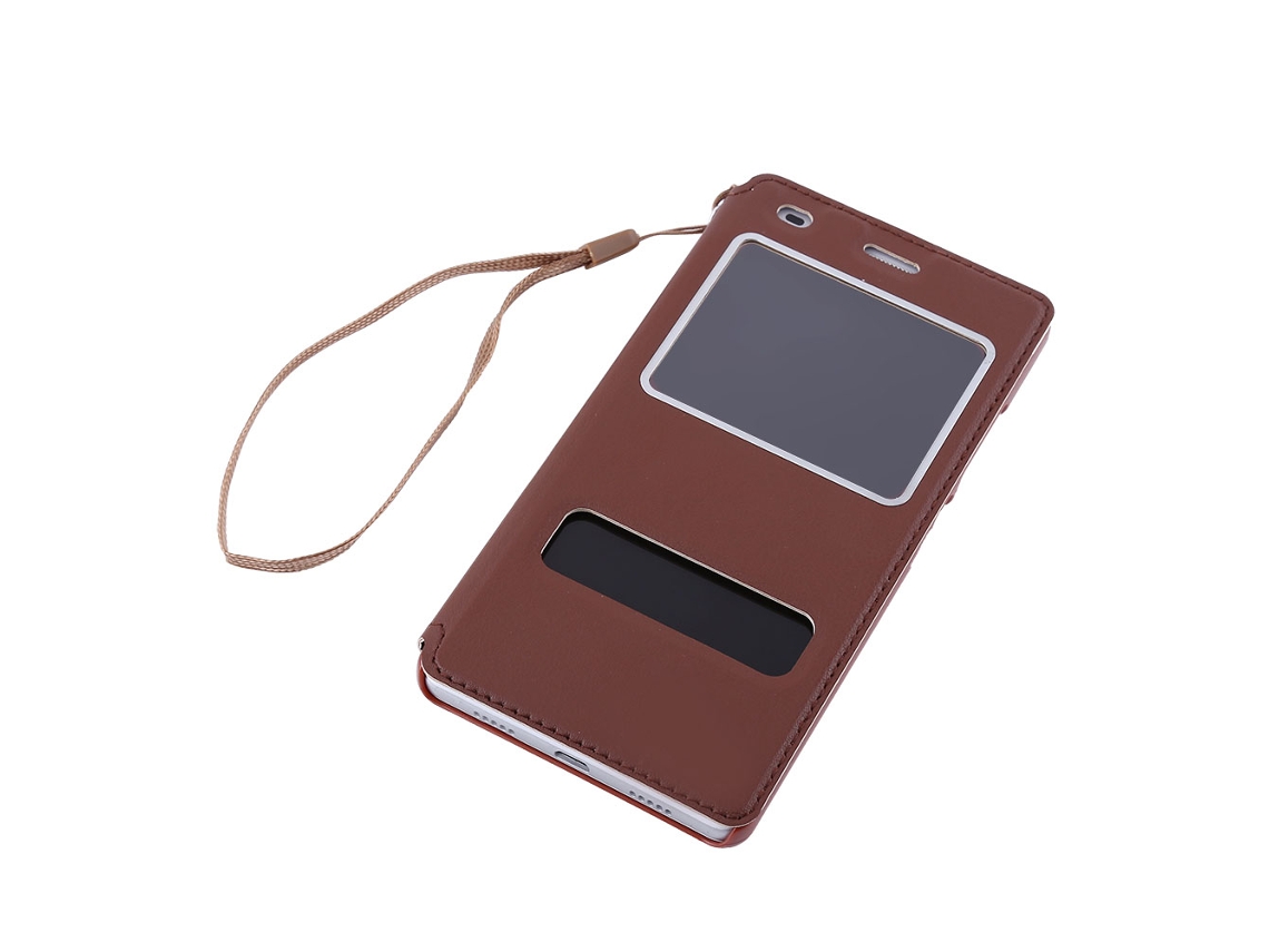 Funda com Suporte Flip e Janela Dupla para Huawei P8 Lite EOOCOO