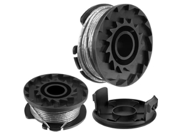 Kit com 2 Carretéis de Fio para Aparador de Grama AQUAFORGE, compatível com Bosch Easygrasscut 18 23 26 Preto