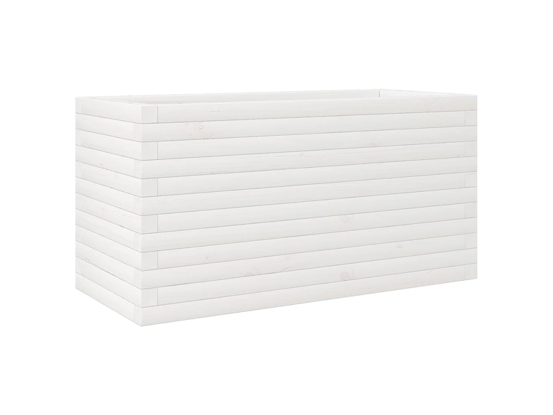 Garden Planter, Garden Planters Vidaxl Branco Madeira De Pinho (90 X 40 X 45.5 Cm)