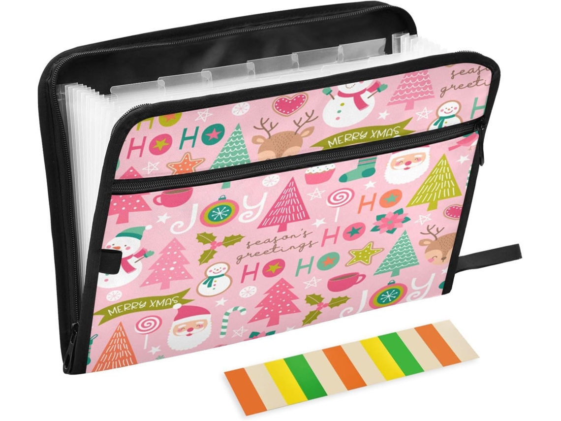 Conjunto de 13 Bolsos Expansíveis em Formato Acordeão, Tamanho A4, com Fecho Zíper, Ideais para Escritório, Es