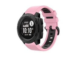 Bracelete de Smartwatch para Garmin Instinct 2S 22Mm Silicone Sports Pulseira de Relógio de Rosa-Preto VENISYMLIS