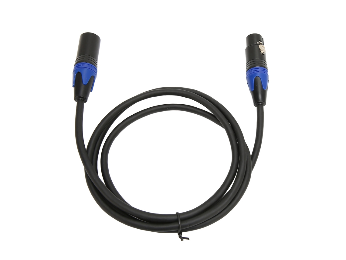 Cabo XLR Macho para Fêmea Mali prateado 3 pinos para microfone e mixer 1.5m