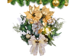 Elegante Guirlanda De Natal Iluminada Para Porta Sagrada |