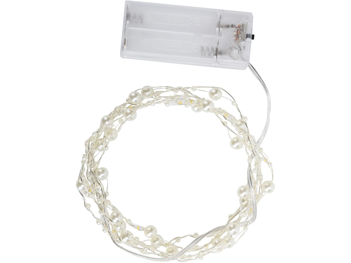 Cordão De Luzes Led Imitando Pérolas, Sem Fio Duráveis Para