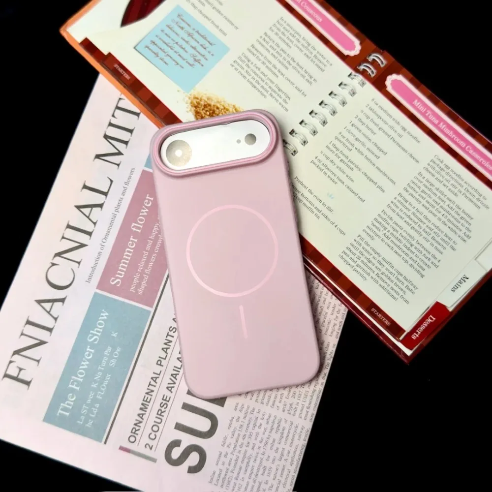 (rosa, Iphone 14) Capa Magnética Fosca Ultrafina Para Celular, Feita De Material De Pc Macio, Compatível Com Carregamento Sem Fio.